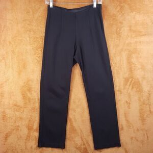 ISDA & CO Womens Pants XS Black Pull On Slim Straight Leg Stretch Knit Trouser